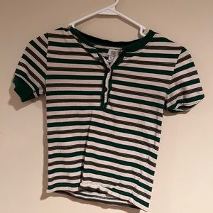 BDG Striped Crop Top